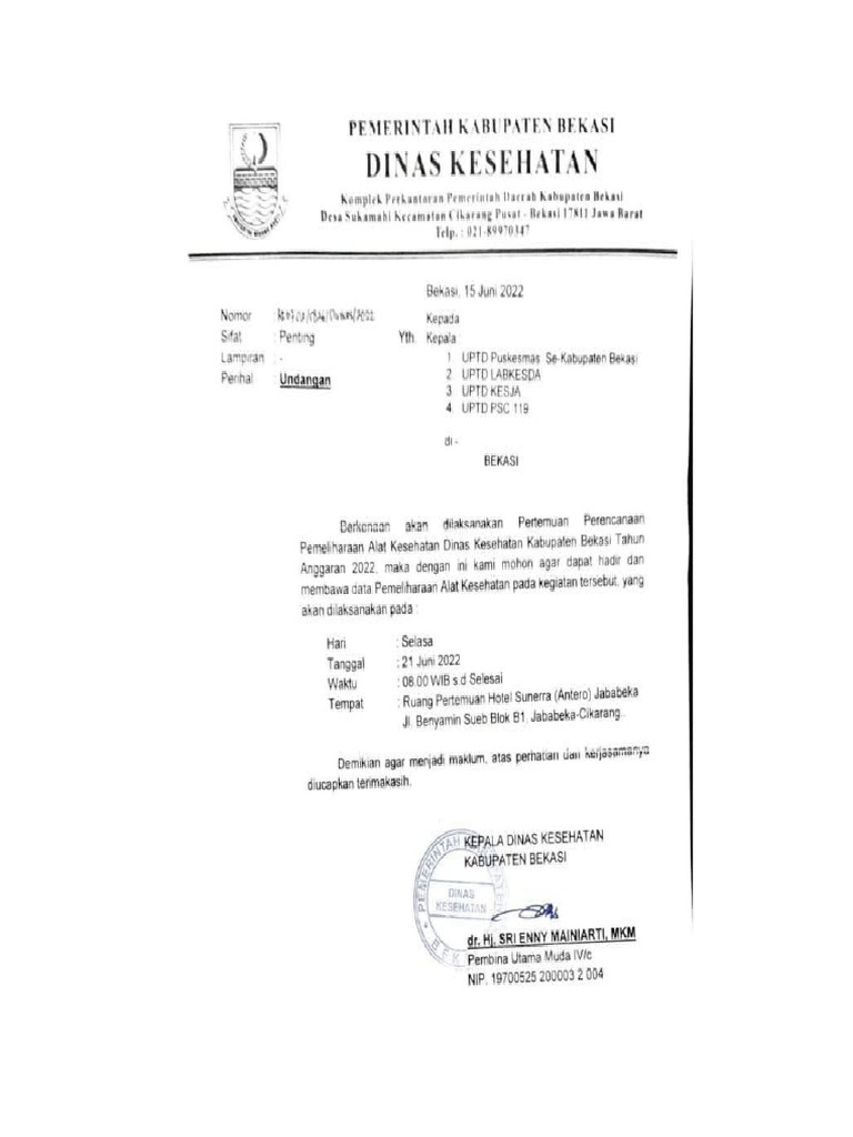 Undangan Rapat | PDF