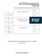 Del 5 Al 16 de Diciembre de 2022 GRUPO 003: Dibujo Geométrico