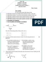 Chemistry SQP-2 (Latest) 2023 Class 12 CBSE