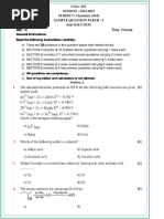 Chemistry SQP-7 (Latest) 2023 Class 12 CBSE