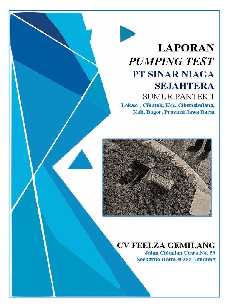 Cover Pumping Test PT Sinar Niaga Sejahtera | PDF