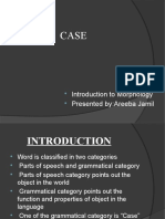 Introduction to Morphological Case