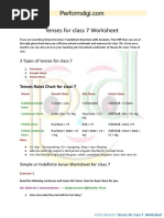 Class 7 Verb Worksheet with Answers | PDF | Verb | Grammar