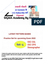 Practice Set 4 Reasoning SSC 2022