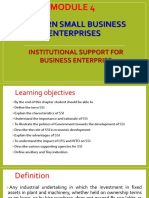 Module 4 - Modern Small Business Enterprise, Institutional Support For Business Enterprise
