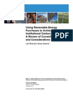 Using Renewable Energy Purchases To Achieve Institutional Carbon Goals: A Review of Current Practices and Considerations