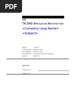 TA040 Application Architecture