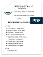 Proyecto Pis - Tecnología en La Comunicación