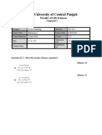 Assignment 2 Mathematics Biotechnology