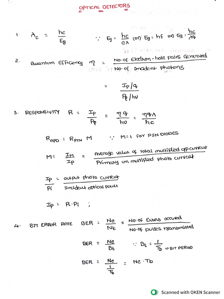Optical Detectors PDF