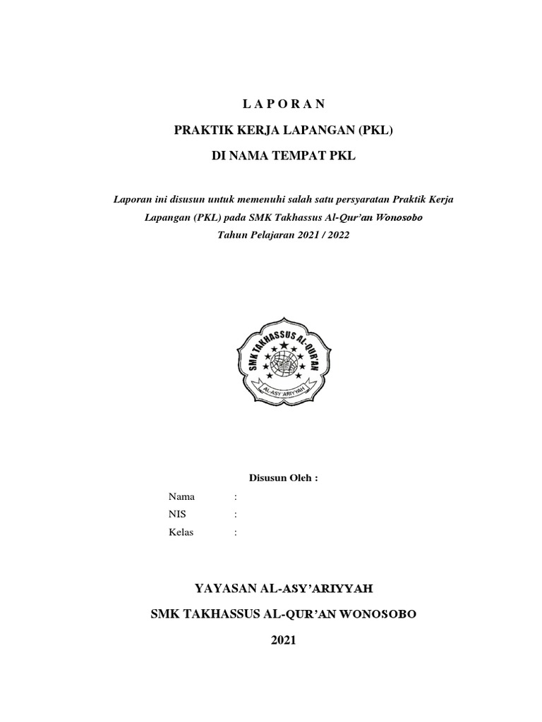 Template Laporan PKL SMKTAQ 2021 2022 Dikonversi PDF