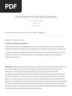 Comprehensive Sexuality Education - ACOG