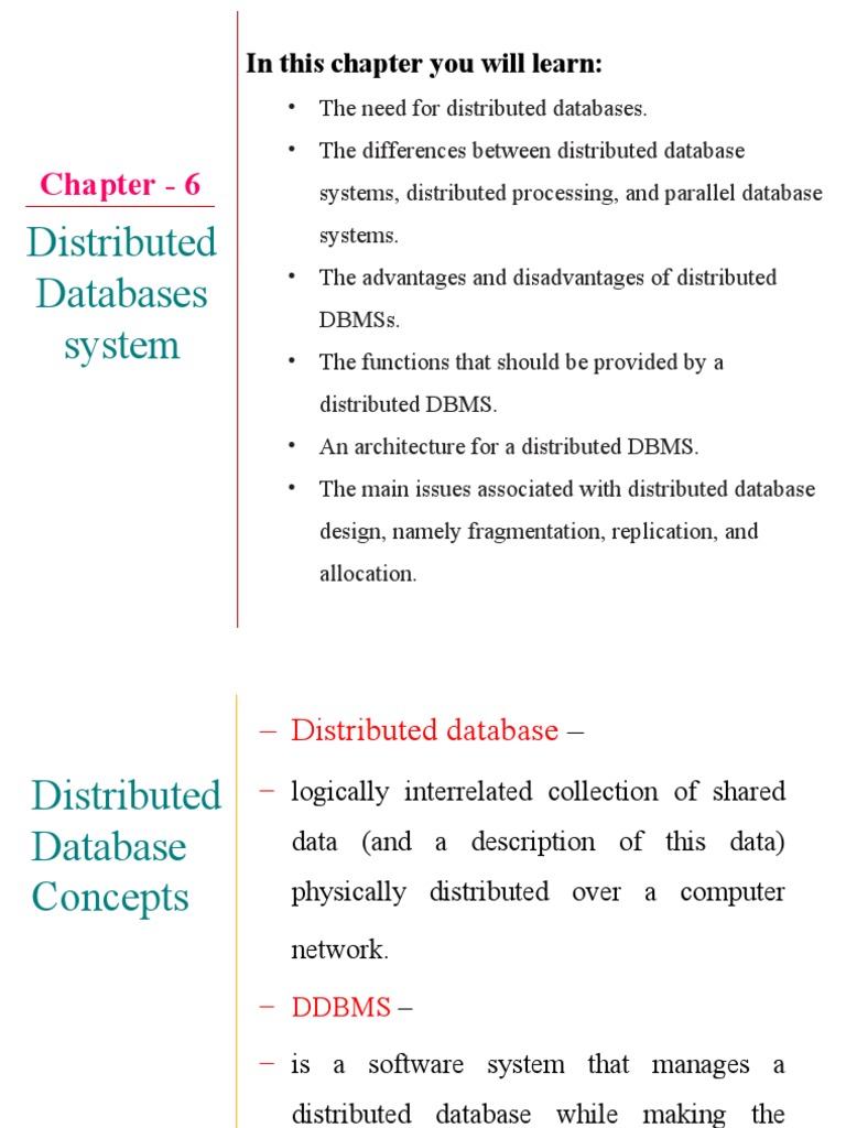 Chapter 6: An Overview of Distributed Database Systems | PDF ...
