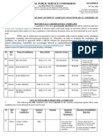 FPSC Recruitment Shortlist