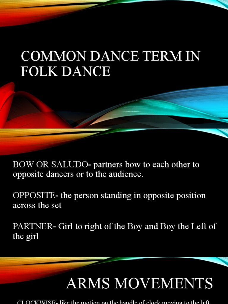 Common Dance Terms PDF Foot Hand