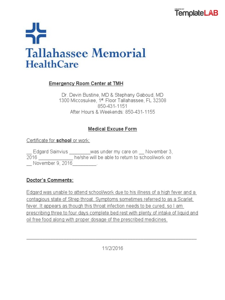 Doctor Note Template V03 | PDF