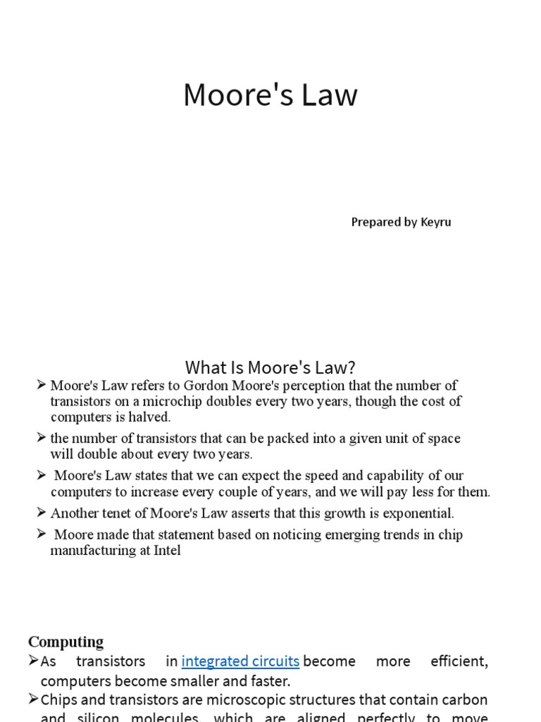 Understanding Moore's Law in Computing | PDF | Technology & Engineering