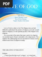 LOVE OF GOD Group Report