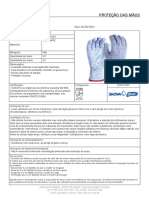 LUVA ANTI-CORTE HPPE FIBRA CONCEPÇAO SPECTRA - Ficha Técnica