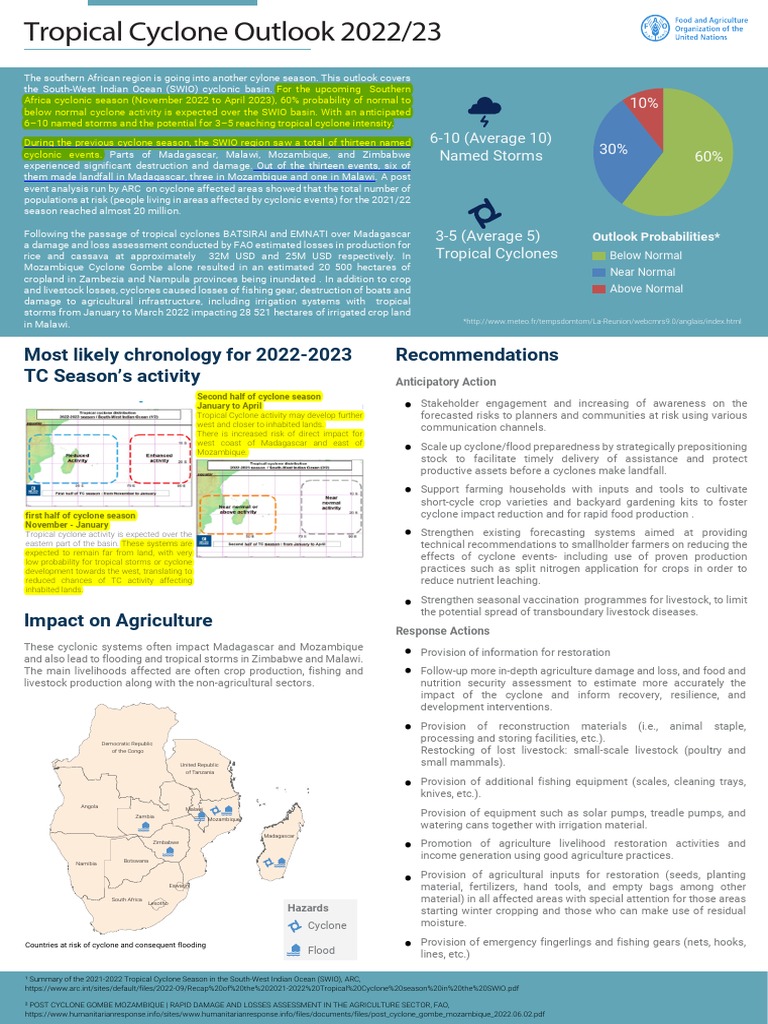 Tropical Cyclone Outlook 2022-23 | PDF | Tropical Cyclones | Agriculture