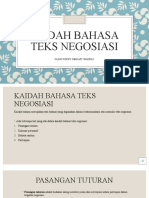 Kaidah Bahasa Teks Negosiasi