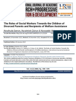 The Roles of Social Workers Towards The Children of Divorced Parents and Recipients of Welfare Assistance