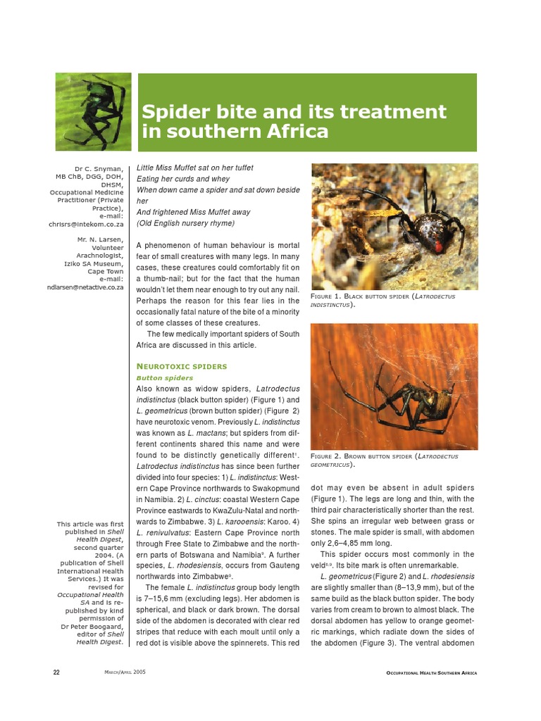 EBOOK - Spider Bite and Its Treatment | PDF | Medical Specialties ...