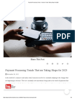 Payment Processing Trends - Genuine Trends Taking Shape For 2023