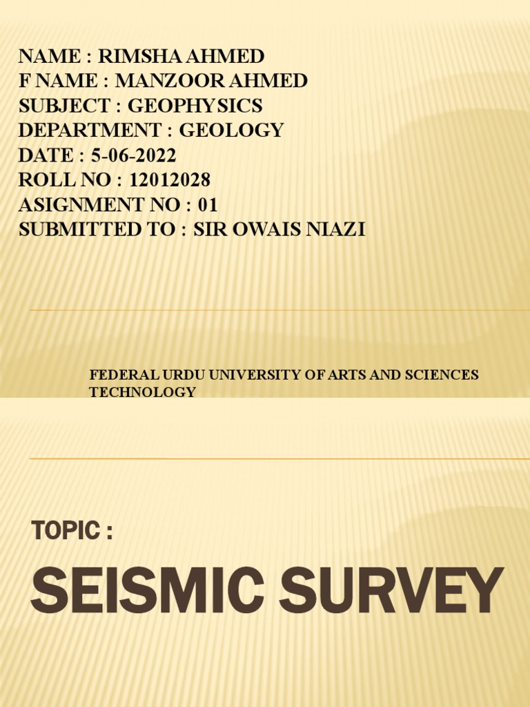 Static Refraction Surveys in Geophysics | PDF | Reflection Seismology ...