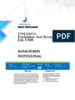 Modul Pendidikan Anti Korupsi Dan Etik UMB (TM11)