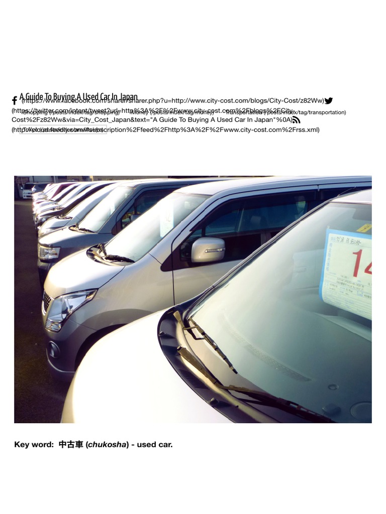 A Guide To Buying A Used Car in Japan Shopping Money