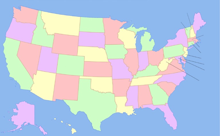 The United States Map Quiz | PDF