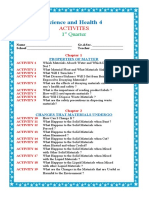ScienceIV ActivitySheets For Pupils 1stquarter