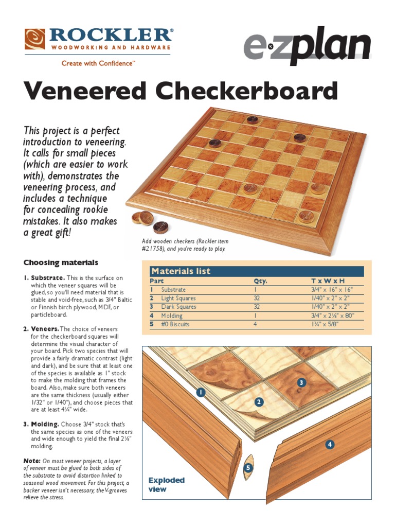 Veneered Checkerboard EZPlan | PDF | Plywood | Wood Veneer