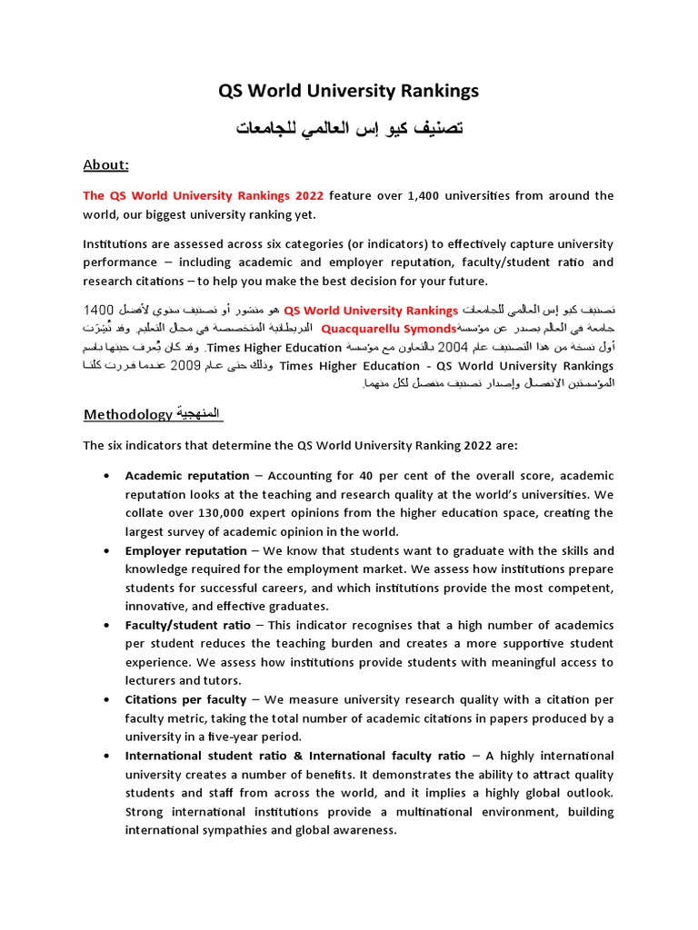 FUIW University Rankings (QS, THE, SCI, WEBO) | PDF | Academia