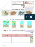 فروض النشاط العلمي المستوى الثالث الابتدائي الدورة الاولى المرحلة 1 النموذج 1