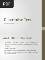 Class 7 - Descriptive Text