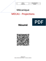 MECA1 - Projections - Résumé