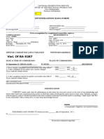 Investigation Data Form