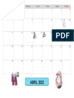 Calendario de Abril