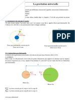 Gravitation Universelle Seconde Cours