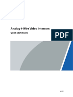 Analog 4 Wire Video Intercom - Quick Start Guide - V1.1.1