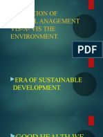 Evolution of Ethical Anagement Vis-A - Vis The Environment