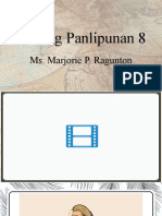 Araling Panlipunan 8: Ms. Marjorie P. Ragunton