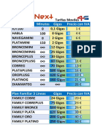 Tarifa Graficada Combinada