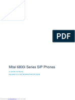Mitel 6800i Series SIP Phones: 41-001561-00 REV02 Release 4.0.0 Sp2 Administrator Guide
