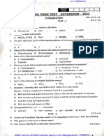 11th Chemistry 2nd Mid Term Exam 2022 Original Question Paper Kallakurichi District English Medium PDF Download