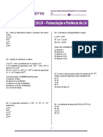 Simulado 06/2018 - Potenciação e Potência de 10