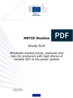 Electricity Prices and Investor Revenue Risks