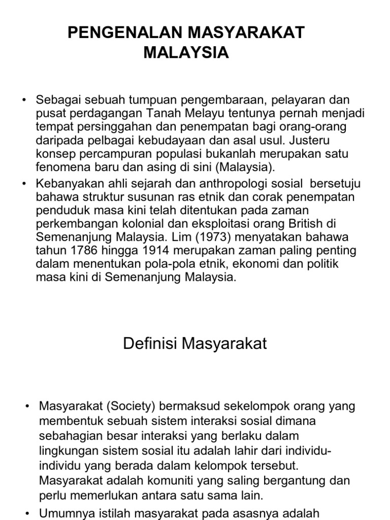 Masyarakat Majmuk Slide Show Pdf